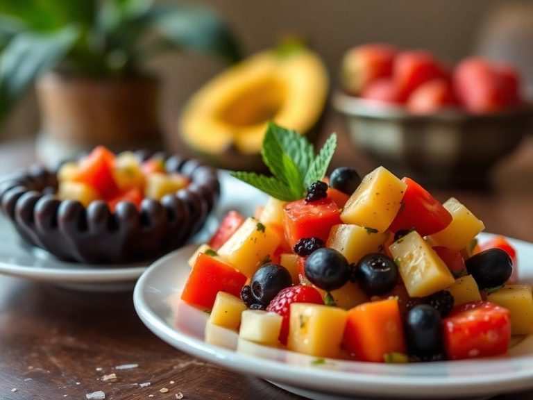 Tropical fruit salads