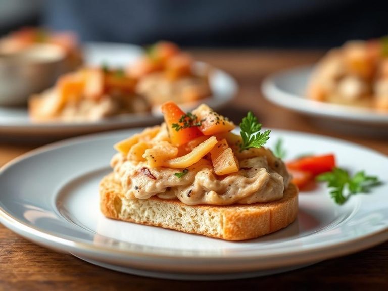 Tuna melt on a cracker