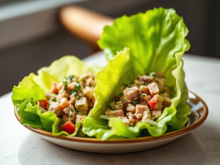 Tuna salad lettuce wrap