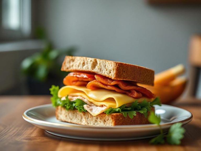 Turkey and cheese sandwich