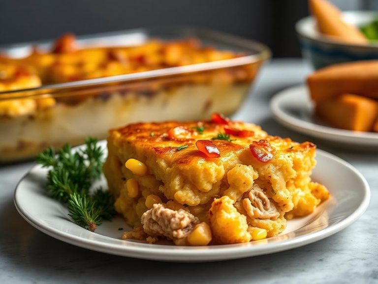 Turkey and Cornbread Casserole