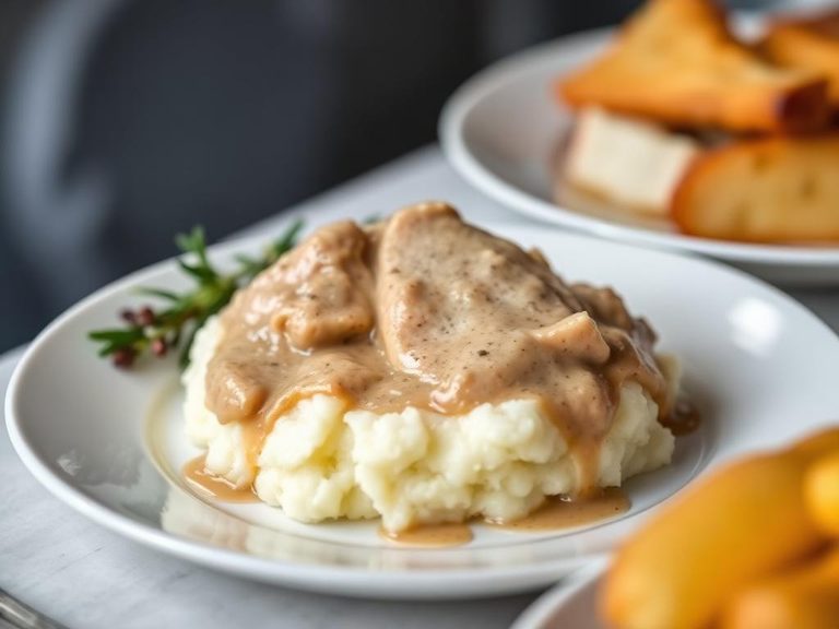 Turkey and Gravy over Mashed Potatoes
