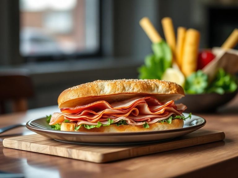 Turkey and ham sandwich