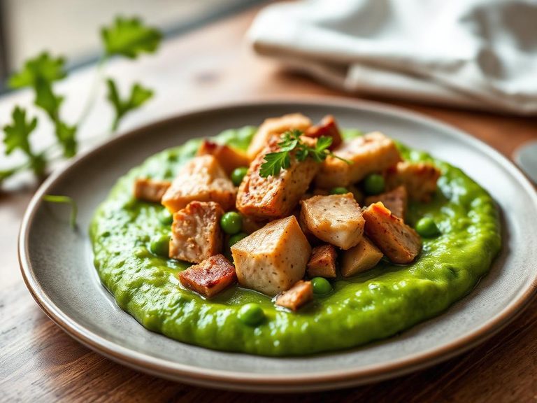 Turkey and Pea Purée