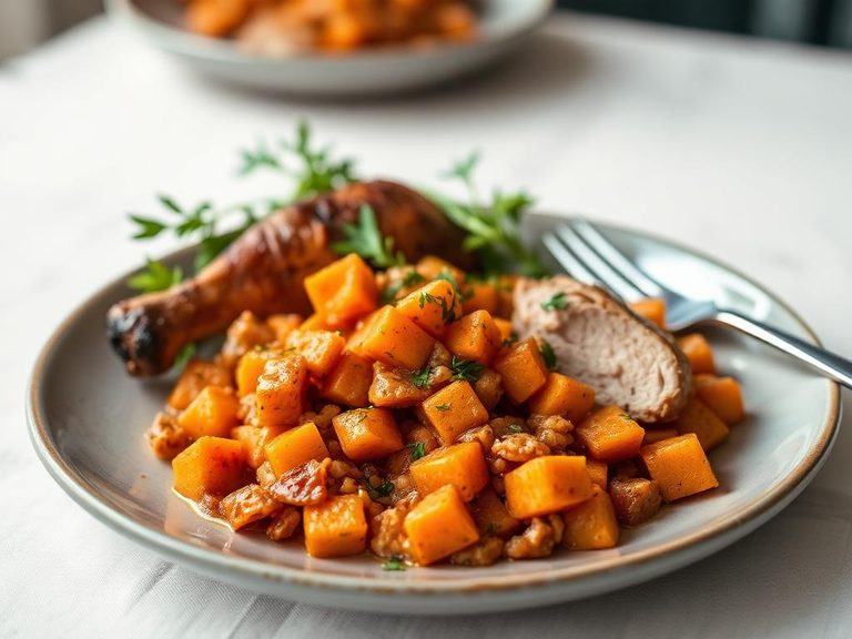 Turkey and sweet potato hash