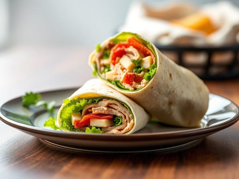 Turkey and Swiss Wrap