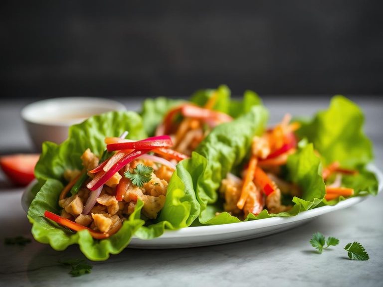 Turkey and Vegetable Lettuce Wraps