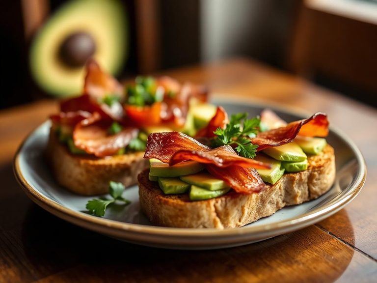 Turkey bacon and avocado toast