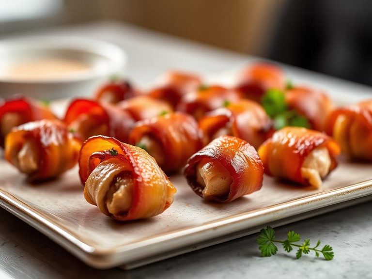 Turkey bacon-wrapped appetizers