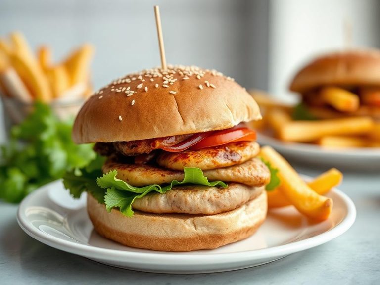Turkey Burger on Wheat Bun