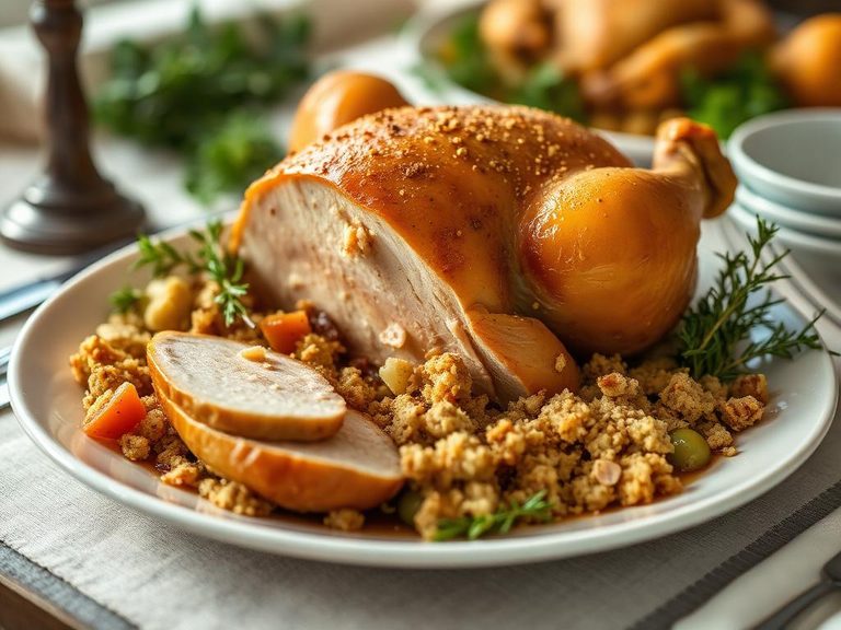 Turkey dinner with stuffing
