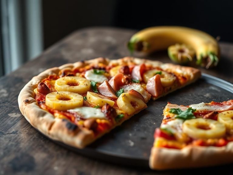 Turkey Ham and Pineapple Pizza