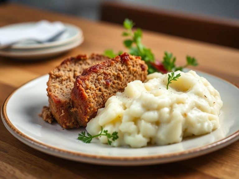 Turkey Meatloaf with Mashed Potatoes