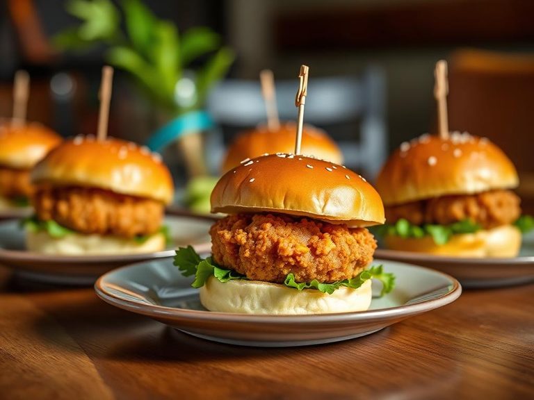 Turkey nugget sliders on mini buns