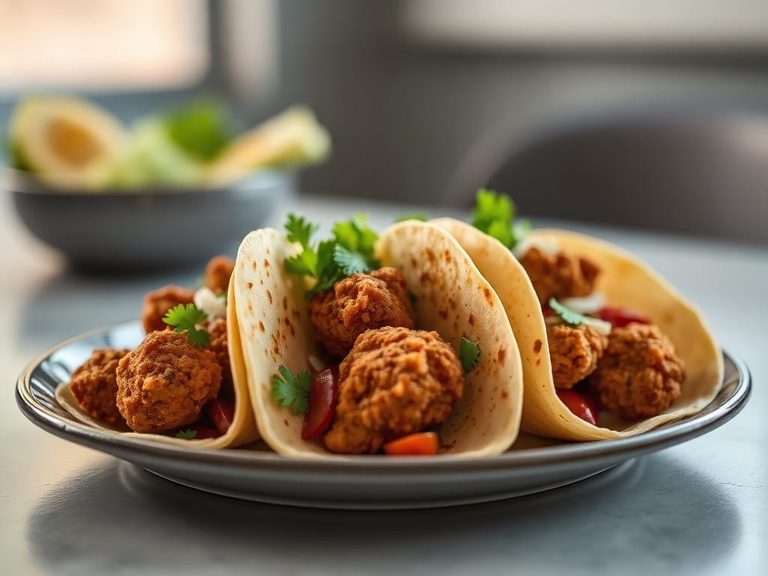 Turkey nugget tacos