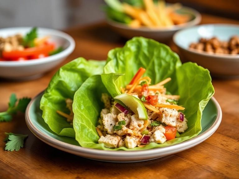 Turkey Salad Lettuce Wraps