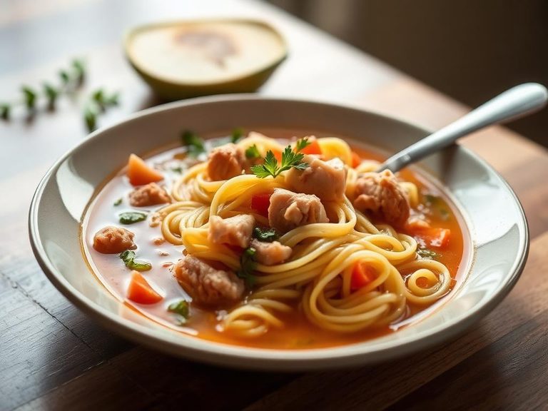 Turkey Soup with Noodles