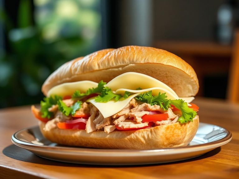 Turkey sub with provolone