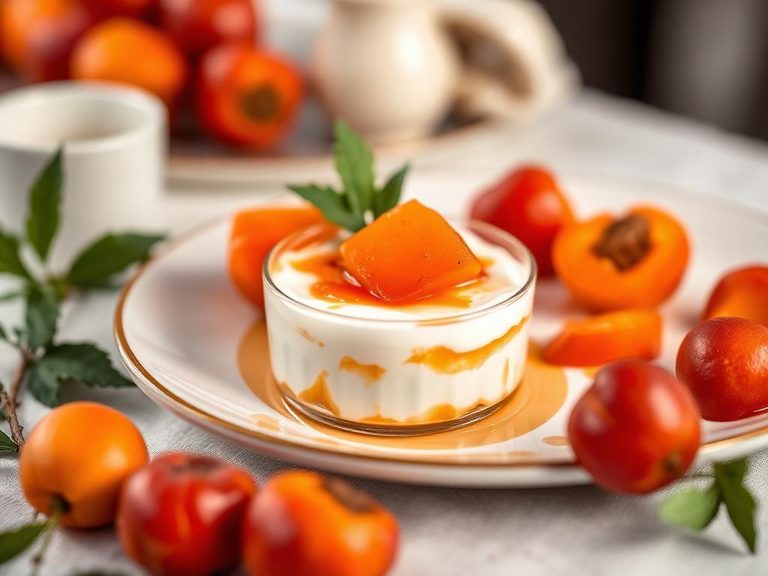Turkish Apricot Yogurt Dessert