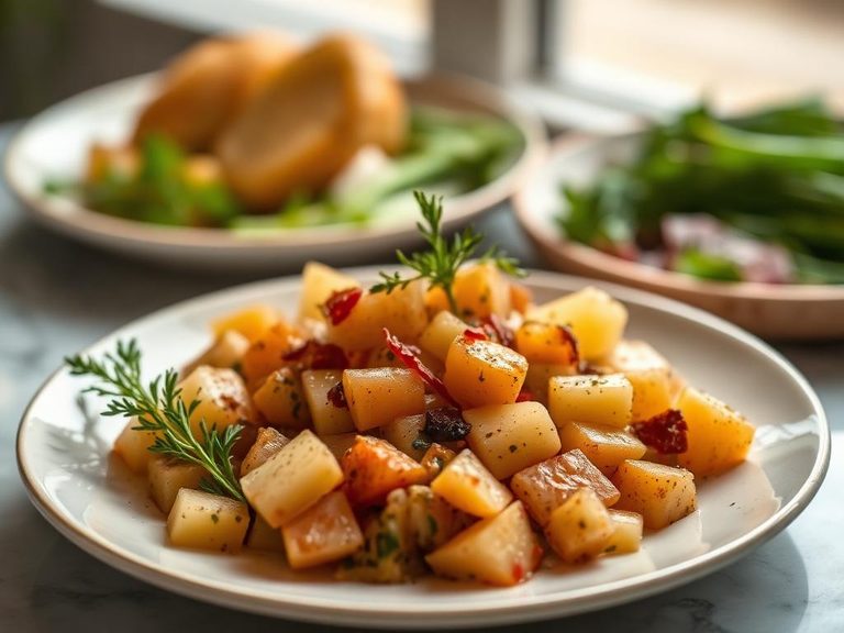 Turnip and potato hash