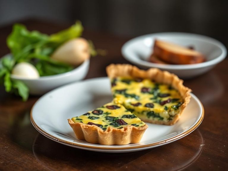 Turnip green quiche