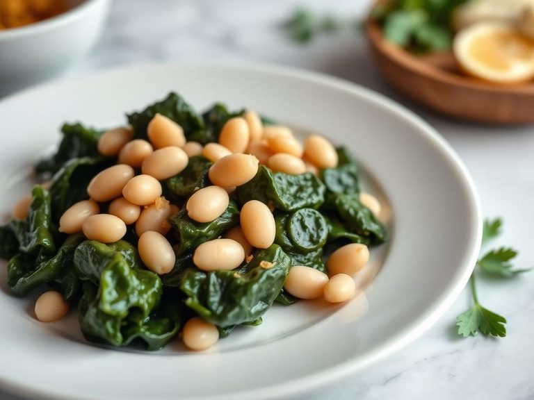 Turnip greens and white beans