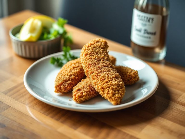 Used as a crunchy coating for baked chicken tenders