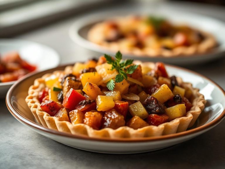 Used as a filling for savory pies or tarts