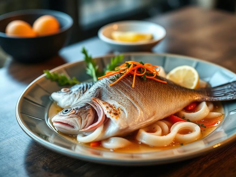 Used as a fresh bed for steamed fish