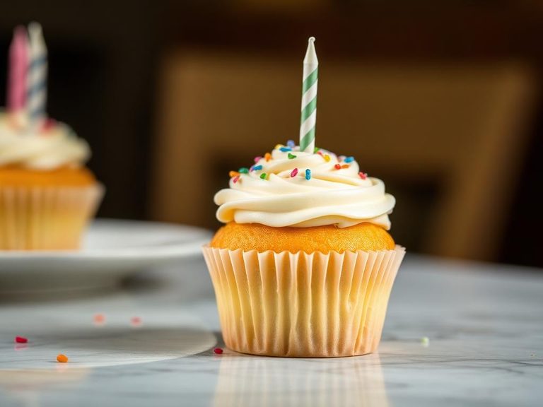 Vanilla Birthday Cupcake