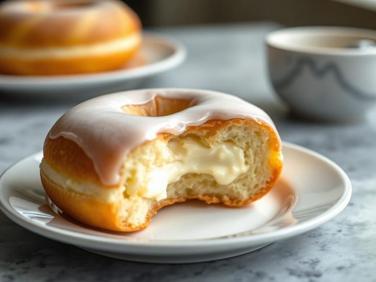 Vanilla Cream-Filled Doughnut