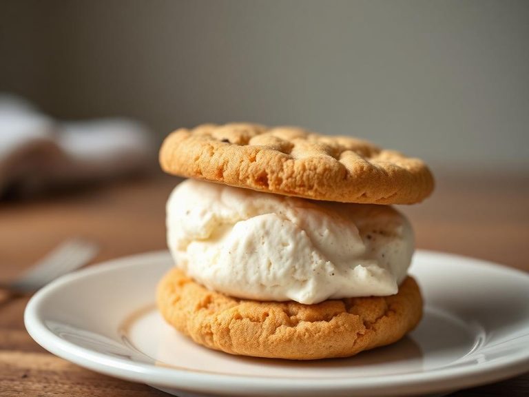 Vanilla Sandwich Cookie Ice Cream Sandwich