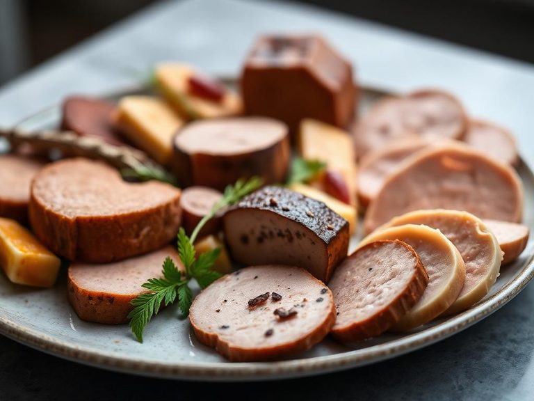 Various European pâtés and terrines