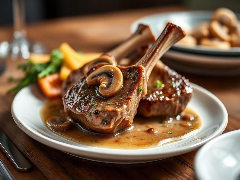 Veal Chops with Mushroom Sauce