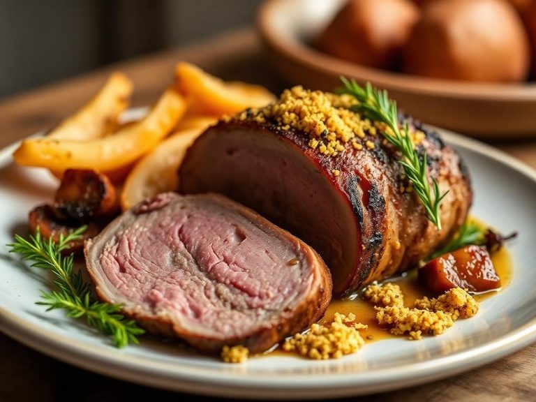 Veal Roast with Mustard Crust