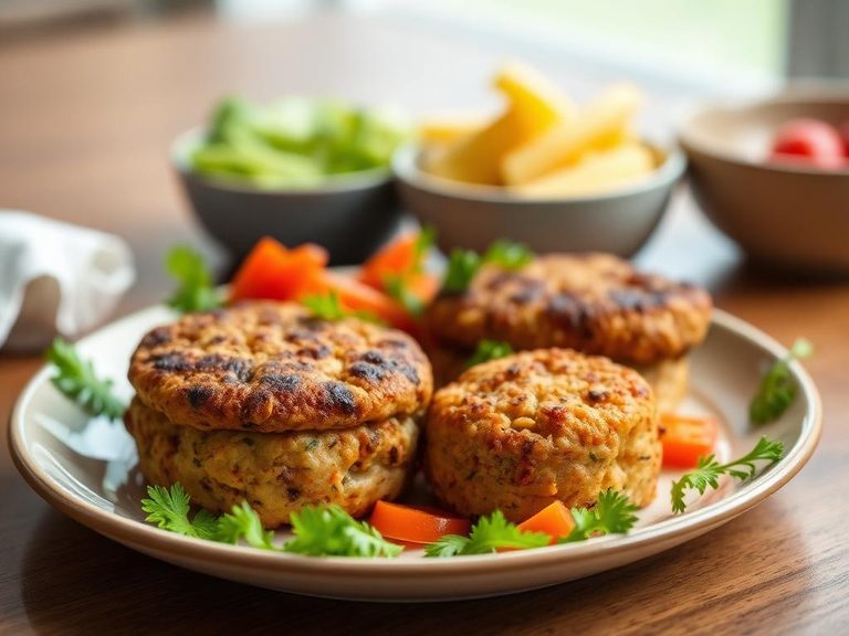 Vegetable and meat patty for toddlers