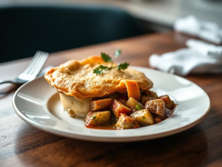 Vegetable beef pot pie