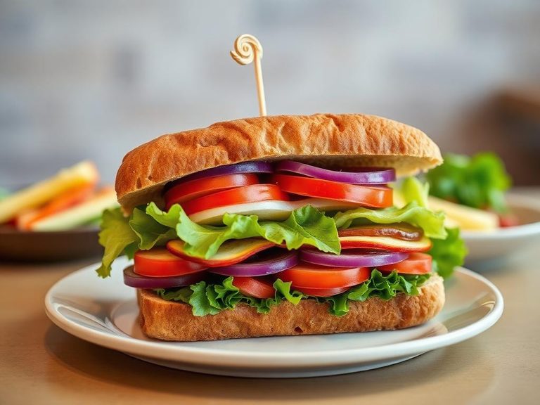 Vegetable Club Sandwich