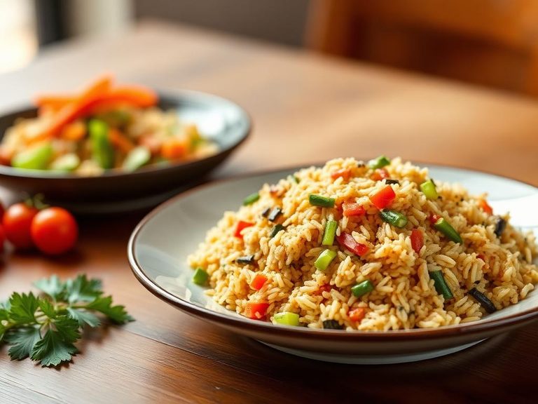 Vegetable fried rice (no oil)