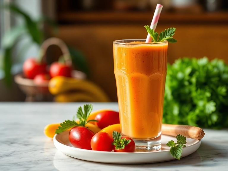 Vegetable juice smoothie