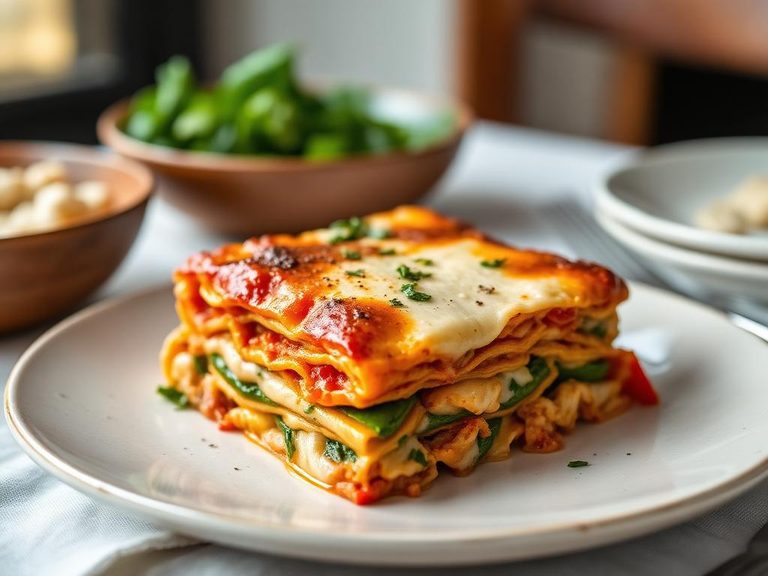 Vegetable-Loaded Chicken Lasagna