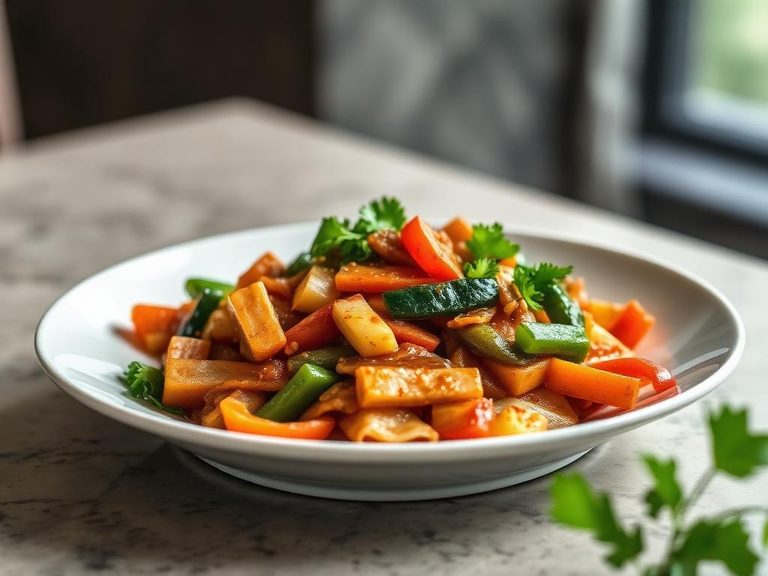 Vegetable Stir-fry with Brown Sauce