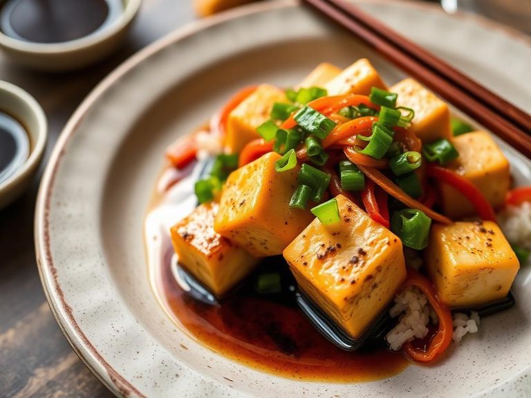Vegetable Tofu with Soy Sauce