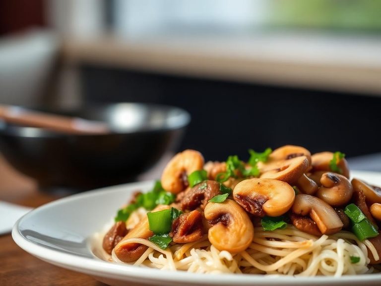 Vegetarian Stir-fry with Mixed Mushrooms