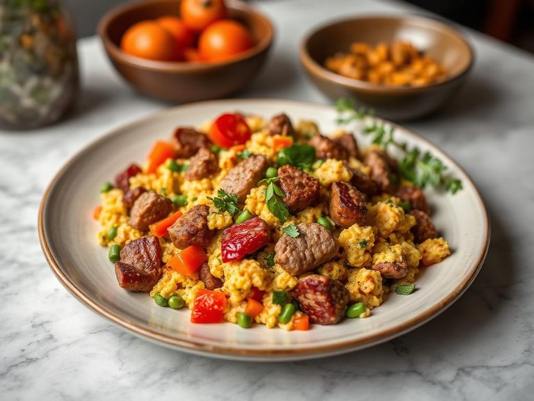 Veggie and Meat Scramble