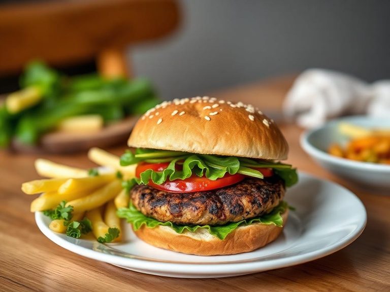 Veggie Burger on a Wheat Bun