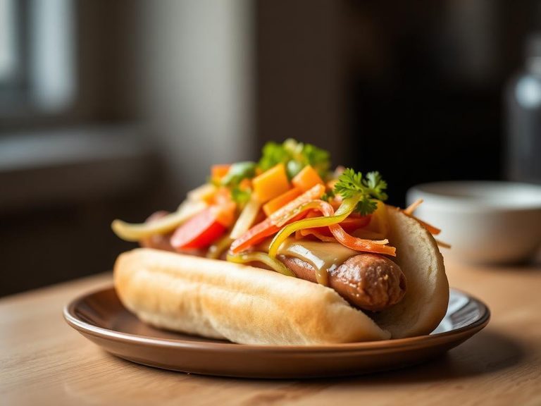 Veggie Dog with Toppings