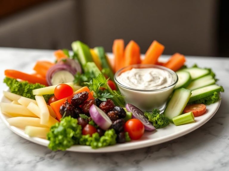 Veggie Platter with Onion Dip