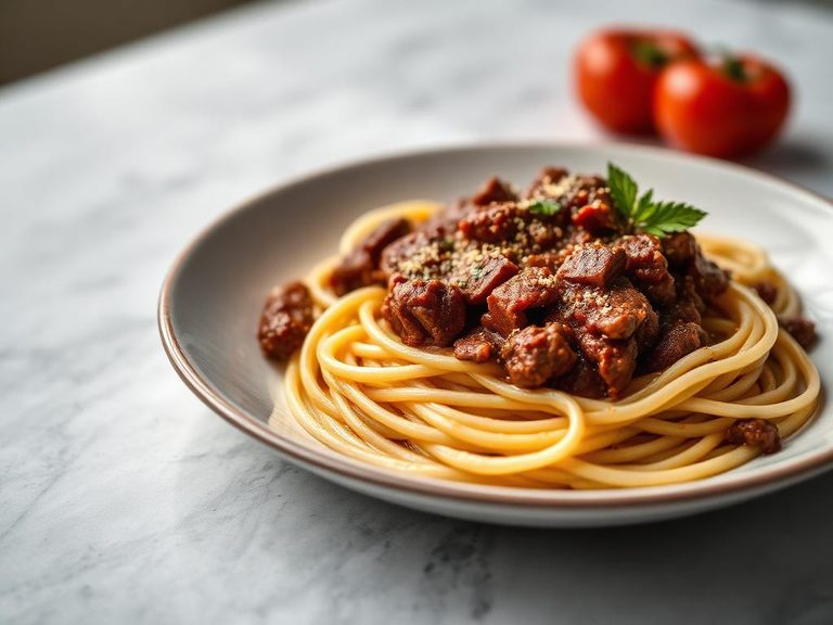 Venison Bolognese with pasta