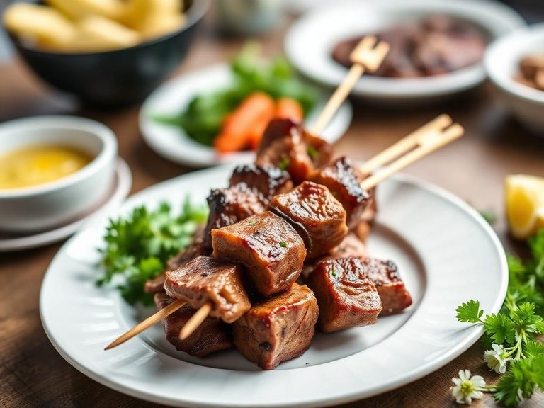 Venison kebabs